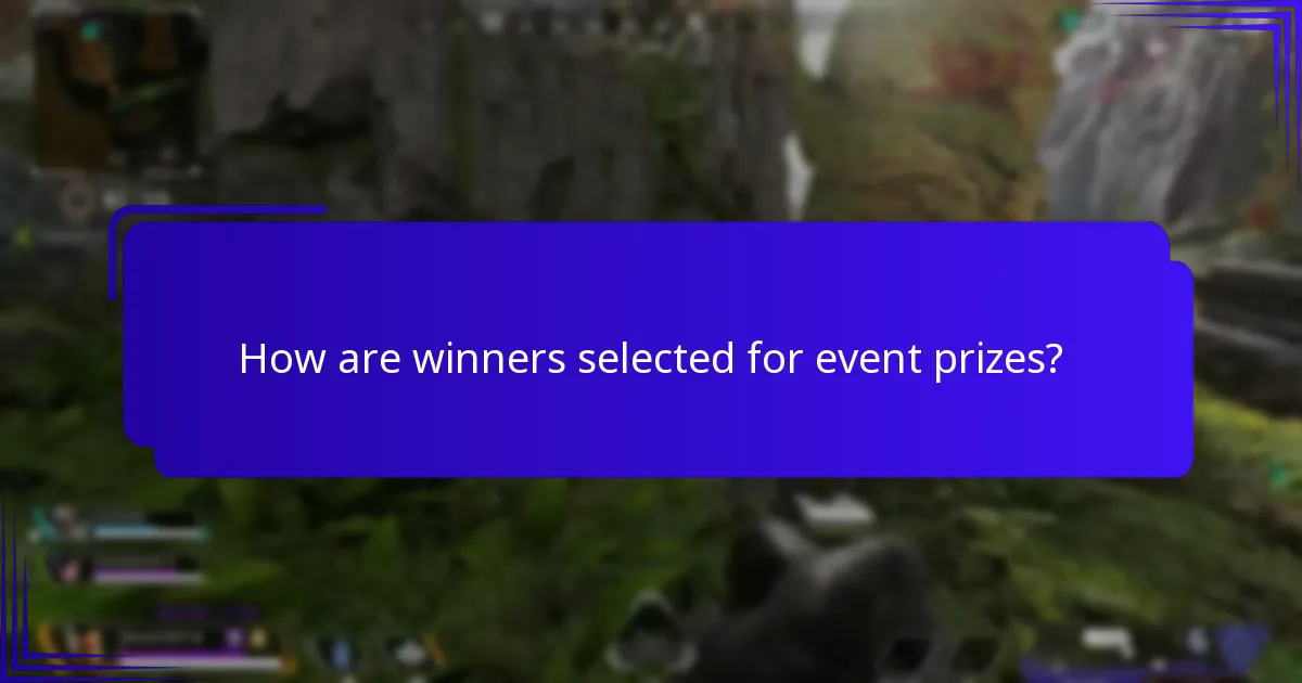 How are winners selected for event prizes?