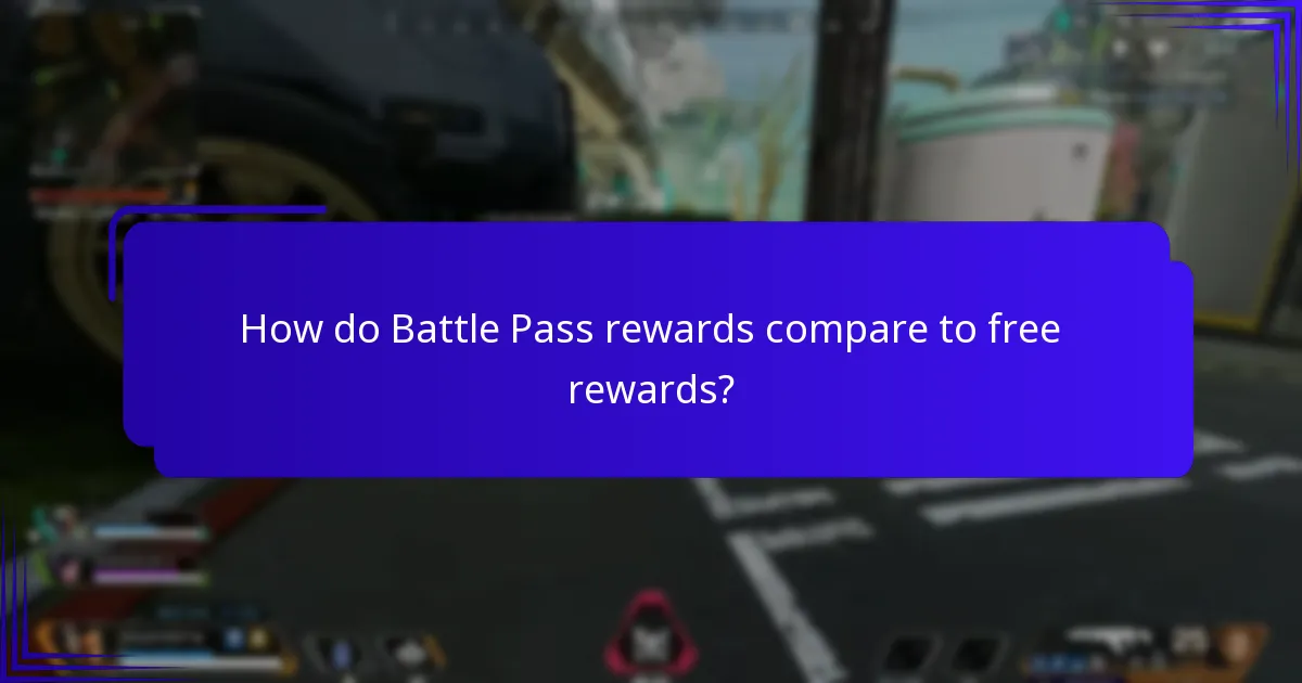 How do Battle Pass rewards compare to free rewards?