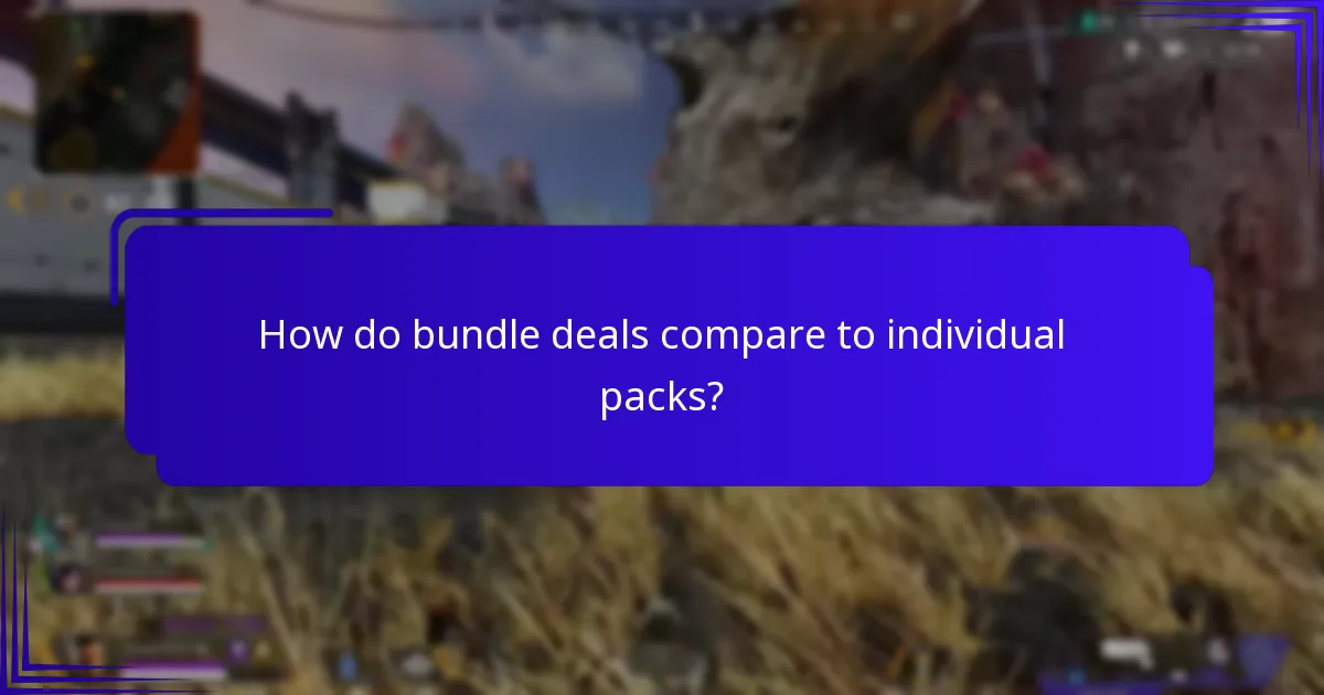 How do bundle deals compare to individual packs?