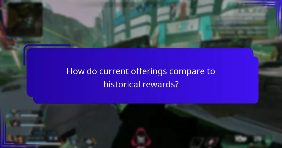 How do current offerings compare to historical rewards?