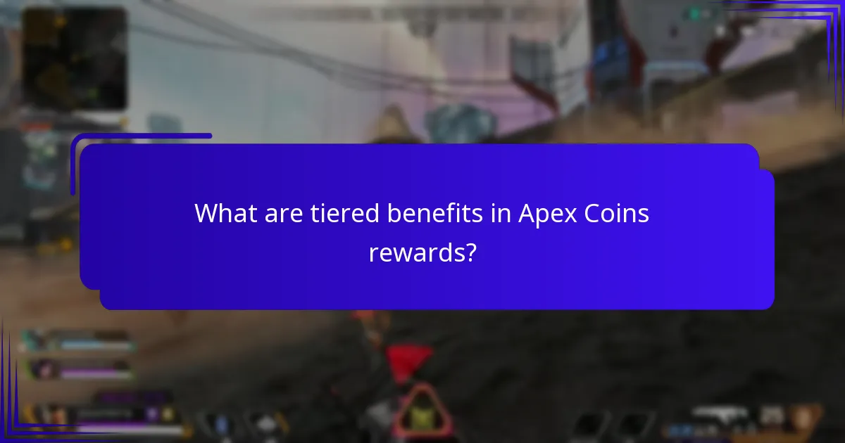 What are tiered benefits in Apex Coins rewards?