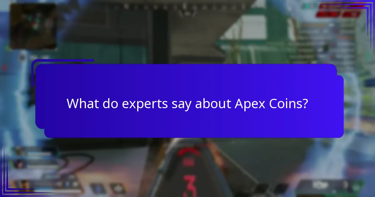 What do experts say about Apex Coins?